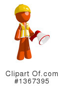 Orange Construction Worker Clipart #1367395 by Leo Blanchette