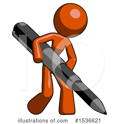 Royalty-Free (RF) Orange Design Mascot Clipart Illustration by Leo Blanchette - Stock Sample #1536621