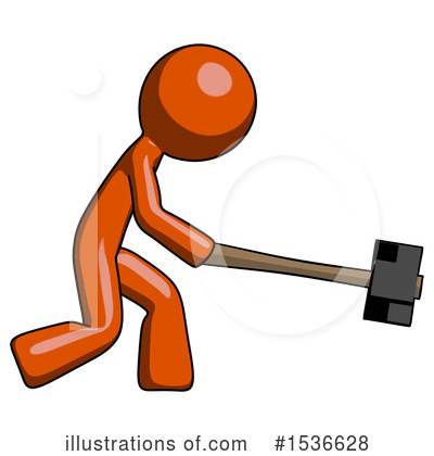 Royalty-Free (RF) Orange Design Mascot Clipart Illustration by Leo Blanchette - Stock Sample #1536628