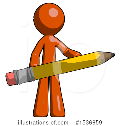 Royalty-Free (RF) Orange Design Mascot Clipart Illustration by Leo Blanchette - Stock Sample #1536659