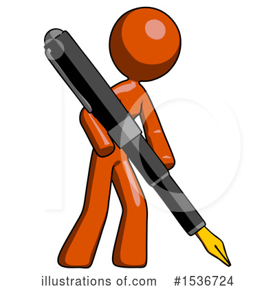 Royalty-Free (RF) Orange Design Mascot Clipart Illustration by Leo Blanchette - Stock Sample #1536724