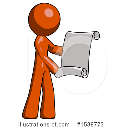 Royalty-Free (RF) Orange Design Mascot Clipart Illustration by Leo Blanchette - Stock Sample #1536773