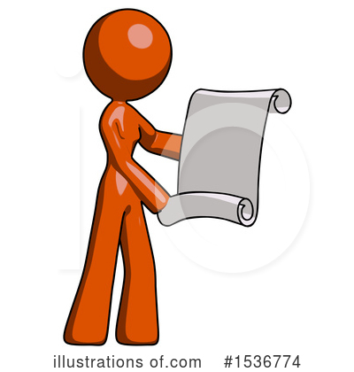 Royalty-Free (RF) Orange Design Mascot Clipart Illustration by Leo Blanchette - Stock Sample #1536774