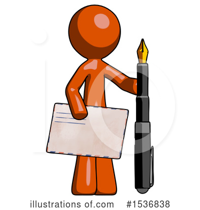 Royalty-Free (RF) Orange Design Mascot Clipart Illustration by Leo Blanchette - Stock Sample #1536838