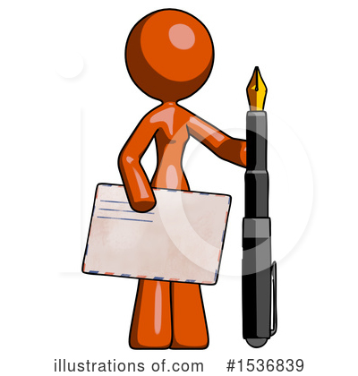 Royalty-Free (RF) Orange Design Mascot Clipart Illustration by Leo Blanchette - Stock Sample #1536839
