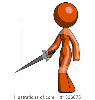 Royalty-Free (RF) Orange Design Mascot Clipart Illustration by Leo Blanchette - Stock Sample #1536875