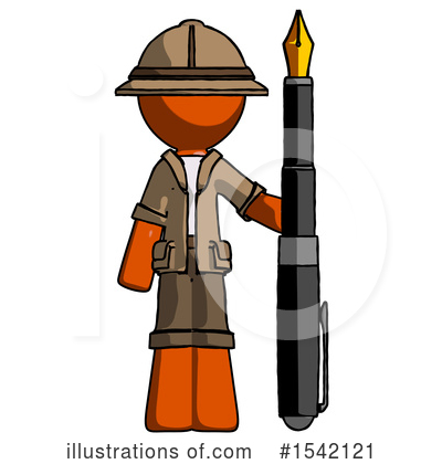 Royalty-Free (RF) Orange Design Mascot Clipart Illustration by Leo Blanchette - Stock Sample #1542121