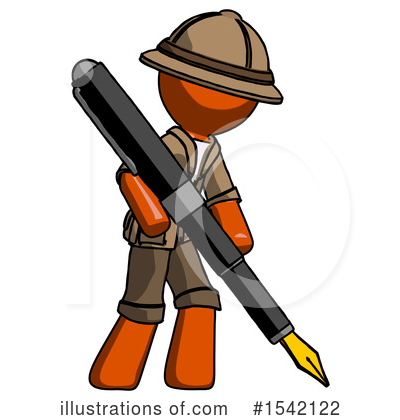 Royalty-Free (RF) Orange Design Mascot Clipart Illustration by Leo Blanchette - Stock Sample #1542122