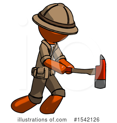 Royalty-Free (RF) Orange Design Mascot Clipart Illustration by Leo Blanchette - Stock Sample #1542126