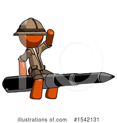 Royalty-Free (RF) Orange Design Mascot Clipart Illustration by Leo Blanchette - Stock Sample #1542131