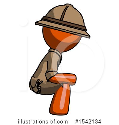 Royalty-Free (RF) Orange Design Mascot Clipart Illustration by Leo Blanchette - Stock Sample #1542134