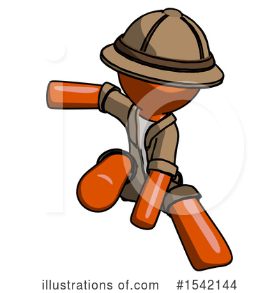 Royalty-Free (RF) Orange Design Mascot Clipart Illustration by Leo Blanchette - Stock Sample #1542144