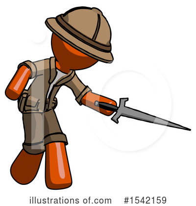 Royalty-Free (RF) Orange Design Mascot Clipart Illustration by Leo Blanchette - Stock Sample #1542159