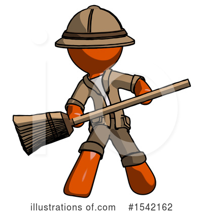 Royalty-Free (RF) Orange Design Mascot Clipart Illustration by Leo Blanchette - Stock Sample #1542162