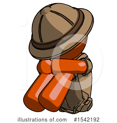 Royalty-Free (RF) Orange Design Mascot Clipart Illustration by Leo Blanchette - Stock Sample #1542192