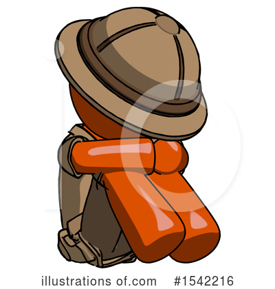 Royalty-Free (RF) Orange Design Mascot Clipart Illustration by Leo Blanchette - Stock Sample #1542216
