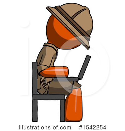 Royalty-Free (RF) Orange Design Mascot Clipart Illustration by Leo Blanchette - Stock Sample #1542254