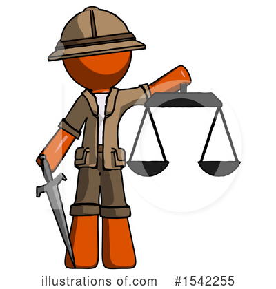 Royalty-Free (RF) Orange Design Mascot Clipart Illustration by Leo Blanchette - Stock Sample #1542255