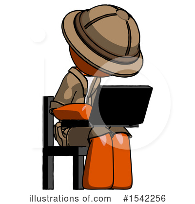 Royalty-Free (RF) Orange Design Mascot Clipart Illustration by Leo Blanchette - Stock Sample #1542256