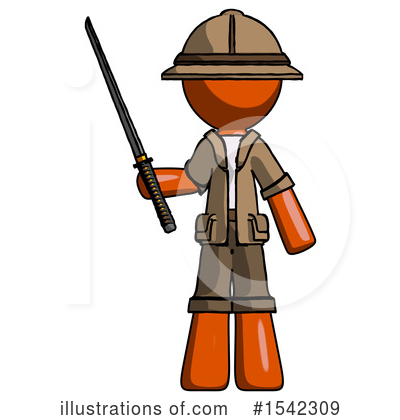 Royalty-Free (RF) Orange Design Mascot Clipart Illustration by Leo Blanchette - Stock Sample #1542309