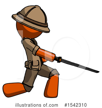 Royalty-Free (RF) Orange Design Mascot Clipart Illustration by Leo Blanchette - Stock Sample #1542310