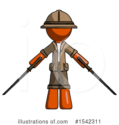 Royalty-Free (RF) Orange Design Mascot Clipart Illustration by Leo Blanchette - Stock Sample #1542311