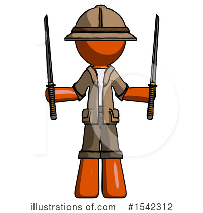 Royalty-Free (RF) Orange Design Mascot Clipart Illustration by Leo Blanchette - Stock Sample #1542312