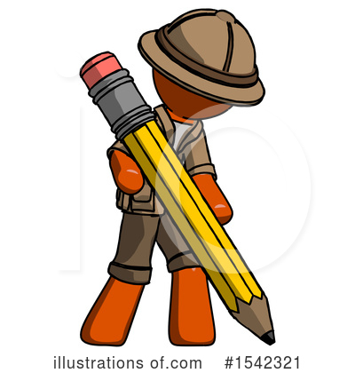 Royalty-Free (RF) Orange Design Mascot Clipart Illustration by Leo Blanchette - Stock Sample #1542321