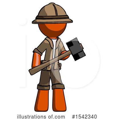 Royalty-Free (RF) Orange Design Mascot Clipart Illustration by Leo Blanchette - Stock Sample #1542340