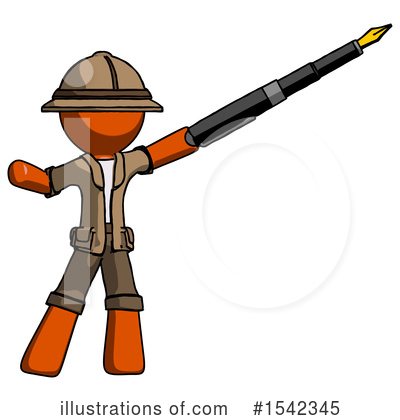 Royalty-Free (RF) Orange Design Mascot Clipart Illustration by Leo Blanchette - Stock Sample #1542345