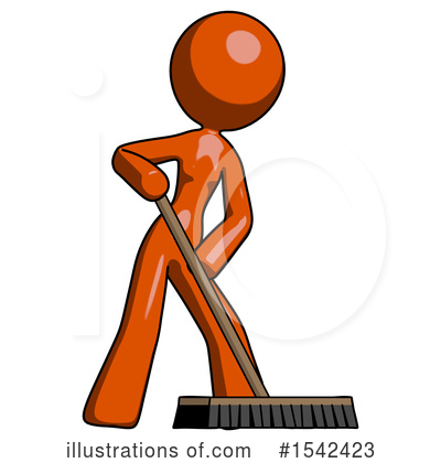 Royalty-Free (RF) Orange Design Mascot Clipart Illustration by Leo Blanchette - Stock Sample #1542423