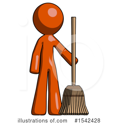 Royalty-Free (RF) Orange Design Mascot Clipart Illustration by Leo Blanchette - Stock Sample #1542428