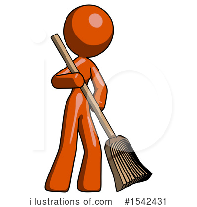 Royalty-Free (RF) Orange Design Mascot Clipart Illustration by Leo Blanchette - Stock Sample #1542431