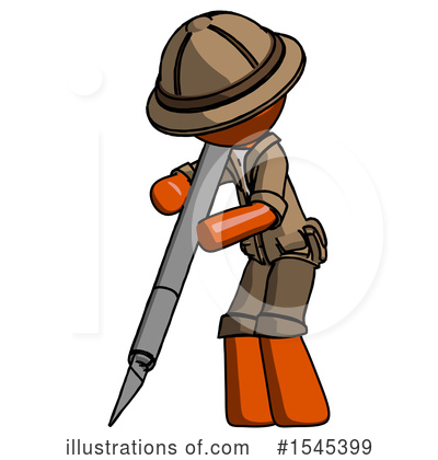 Royalty-Free (RF) Orange Design Mascot Clipart Illustration by Leo Blanchette - Stock Sample #1545399
