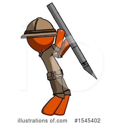 Royalty-Free (RF) Orange Design Mascot Clipart Illustration by Leo Blanchette - Stock Sample #1545402