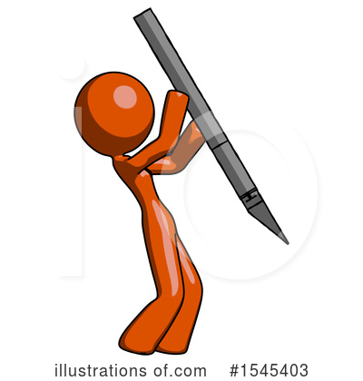 Royalty-Free (RF) Orange Design Mascot Clipart Illustration by Leo Blanchette - Stock Sample #1545403