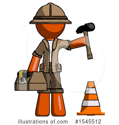Royalty-Free (RF) Orange Design Mascot Clipart Illustration by Leo Blanchette - Stock Sample #1545512