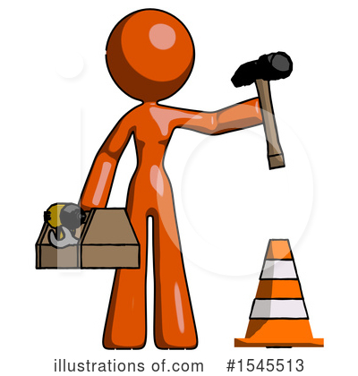 Royalty-Free (RF) Orange Design Mascot Clipart Illustration by Leo Blanchette - Stock Sample #1545513