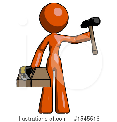 Royalty-Free (RF) Orange Design Mascot Clipart Illustration by Leo Blanchette - Stock Sample #1545516