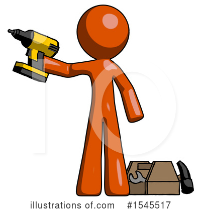 Royalty-Free (RF) Orange Design Mascot Clipart Illustration by Leo Blanchette - Stock Sample #1545517