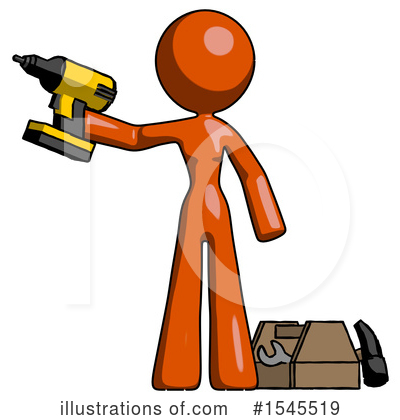 Royalty-Free (RF) Orange Design Mascot Clipart Illustration by Leo Blanchette - Stock Sample #1545519