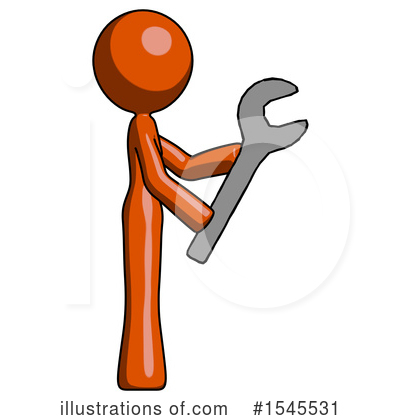 Royalty-Free (RF) Orange Design Mascot Clipart Illustration by Leo Blanchette - Stock Sample #1545531