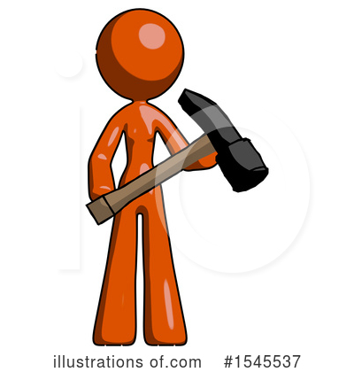 Royalty-Free (RF) Orange Design Mascot Clipart Illustration by Leo Blanchette - Stock Sample #1545537