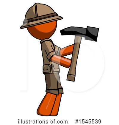 Royalty-Free (RF) Orange Design Mascot Clipart Illustration by Leo Blanchette - Stock Sample #1545539