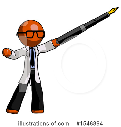 Royalty-Free (RF) Orange Design Mascot Clipart Illustration by Leo Blanchette - Stock Sample #1546894