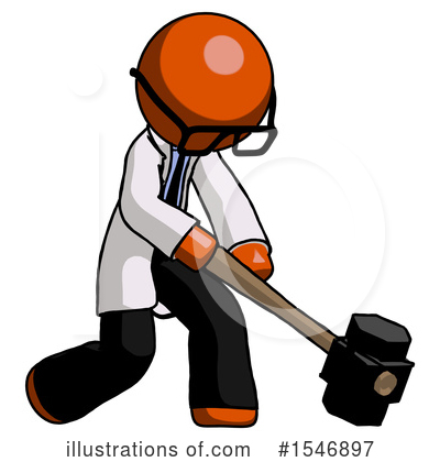 Royalty-Free (RF) Orange Design Mascot Clipart Illustration by Leo Blanchette - Stock Sample #1546897