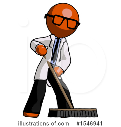 Royalty-Free (RF) Orange Design Mascot Clipart Illustration by Leo Blanchette - Stock Sample #1546941
