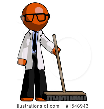 Royalty-Free (RF) Orange Design Mascot Clipart Illustration by Leo Blanchette - Stock Sample #1546943