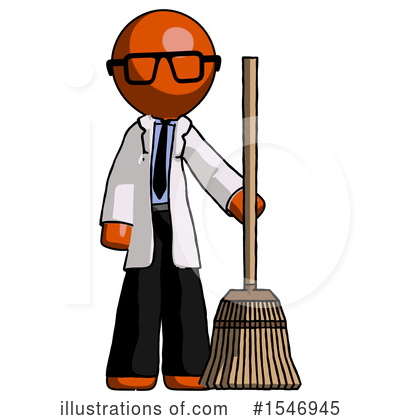 Royalty-Free (RF) Orange Design Mascot Clipart Illustration by Leo Blanchette - Stock Sample #1546945