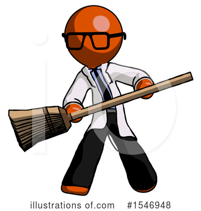 Royalty-Free (RF) Orange Design Mascot Clipart Illustration by Leo Blanchette - Stock Sample #1546948